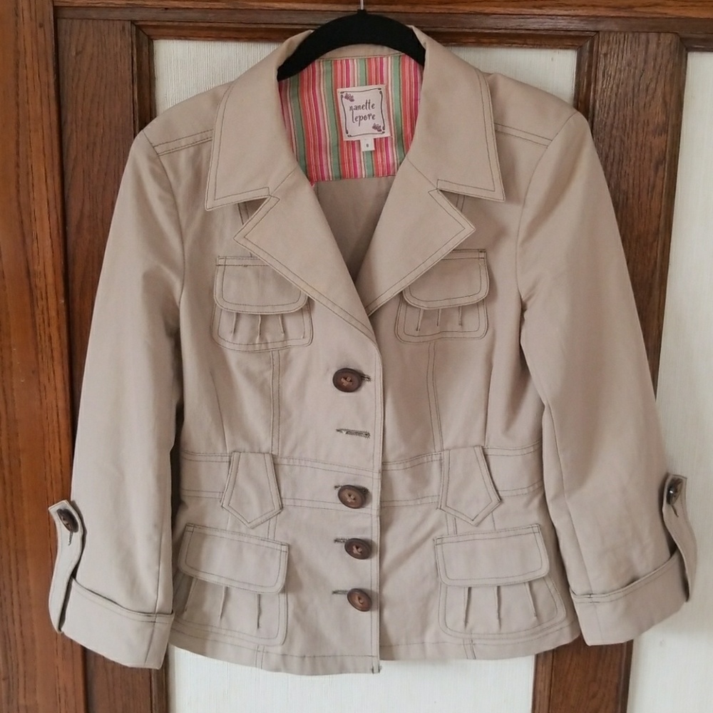 Nanette Lepore khaki blazer jacket